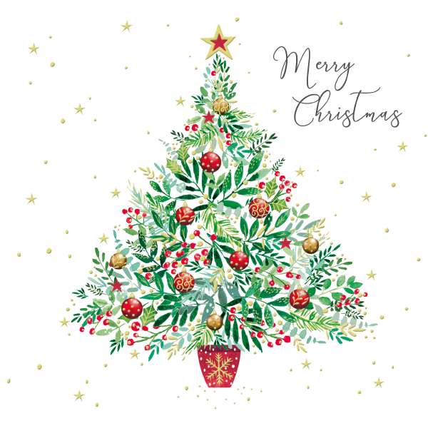 8 tarjetas de lujo Noel Tatt - Árbol de Navidad