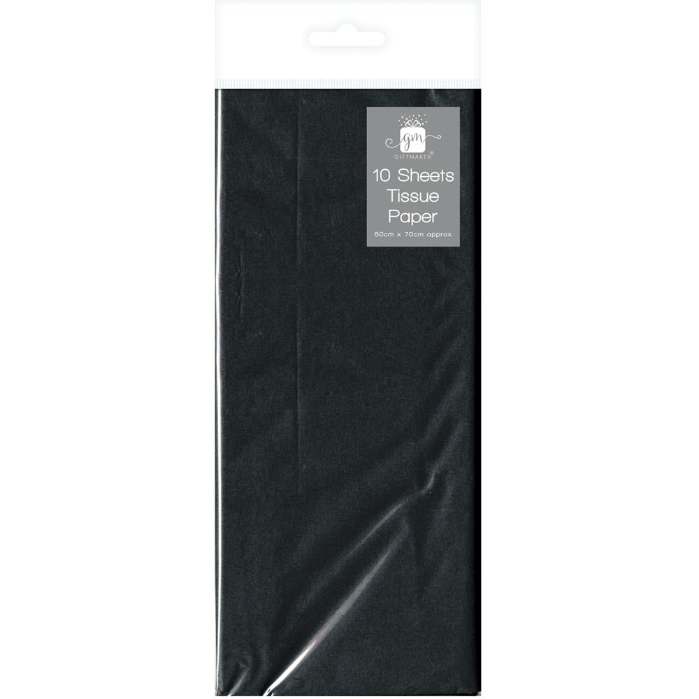 10 Sheets Black Tissue Paper