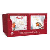 10 Square Cards - Robin