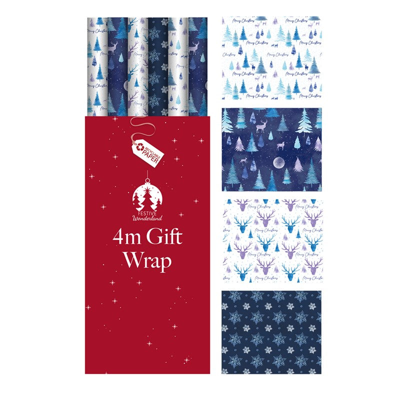 36 x 4m Midnight Forest Christmas Wrap