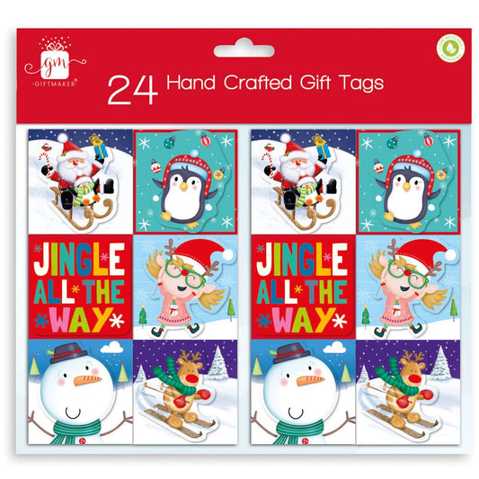 24 Hand Crafted Novelty Tags