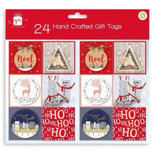 24 Hand Crafted Contemporary Tags