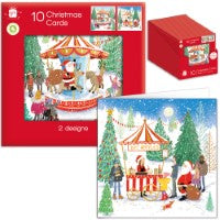 10 Square Cards - Whimsical Scene