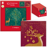 10 Square Cards - Deer