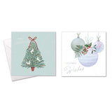 10 Square Cards - Glamourous Tree & Bauble