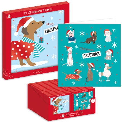 10 Square Cards - Dachshunds