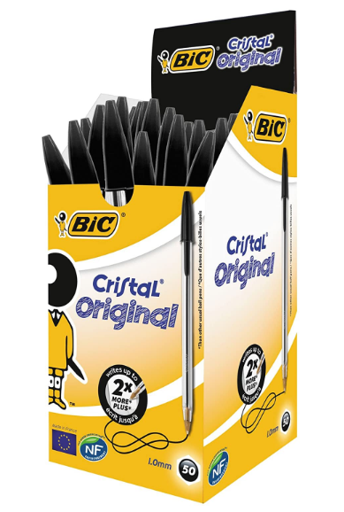 50 bolígrafos BIC negros
