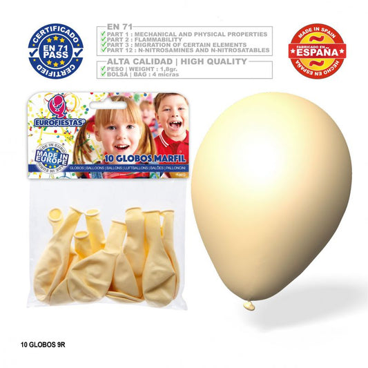 10x Cream Latex Balloons