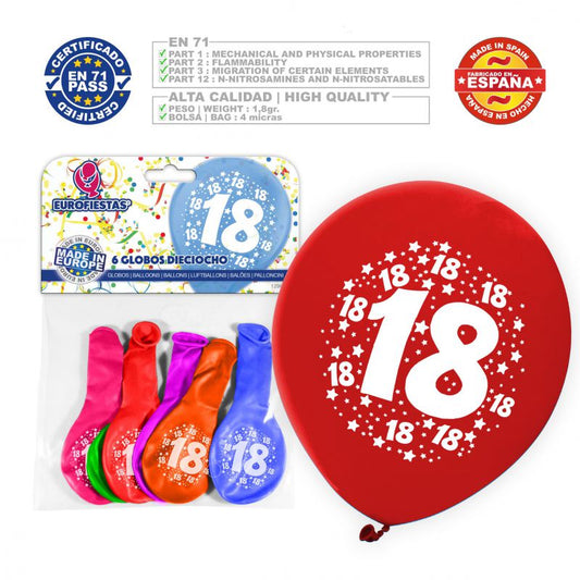 x6 "18" Latex Balloons