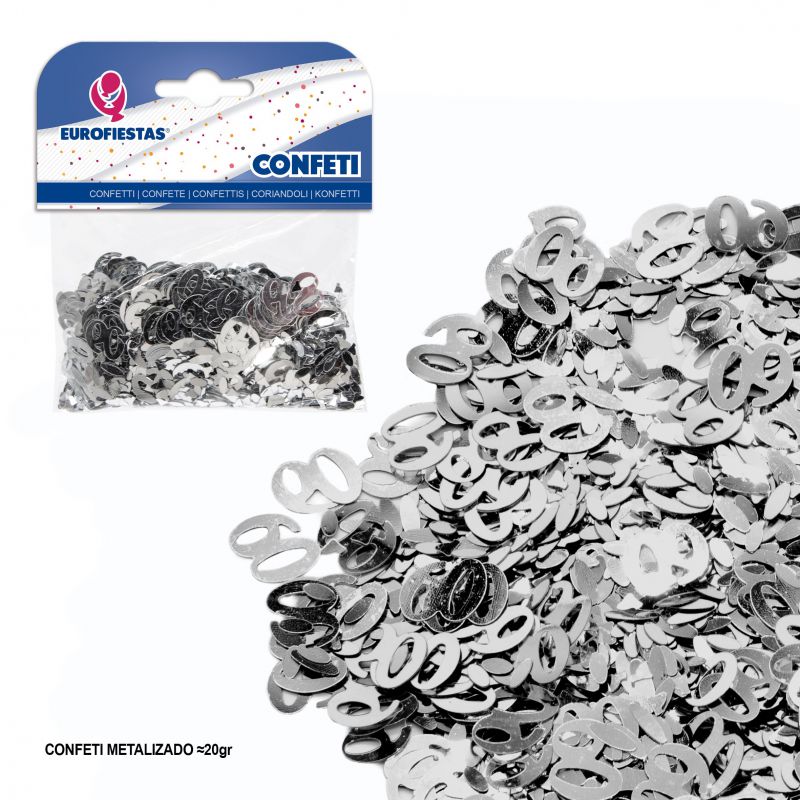 60 Silver Confetti