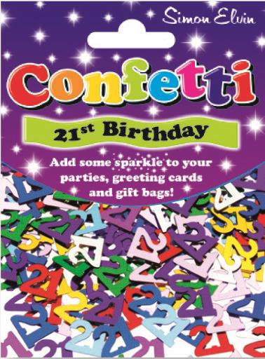 Age 21 Birthday Confetti