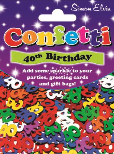Age 40 Birthday Confetti