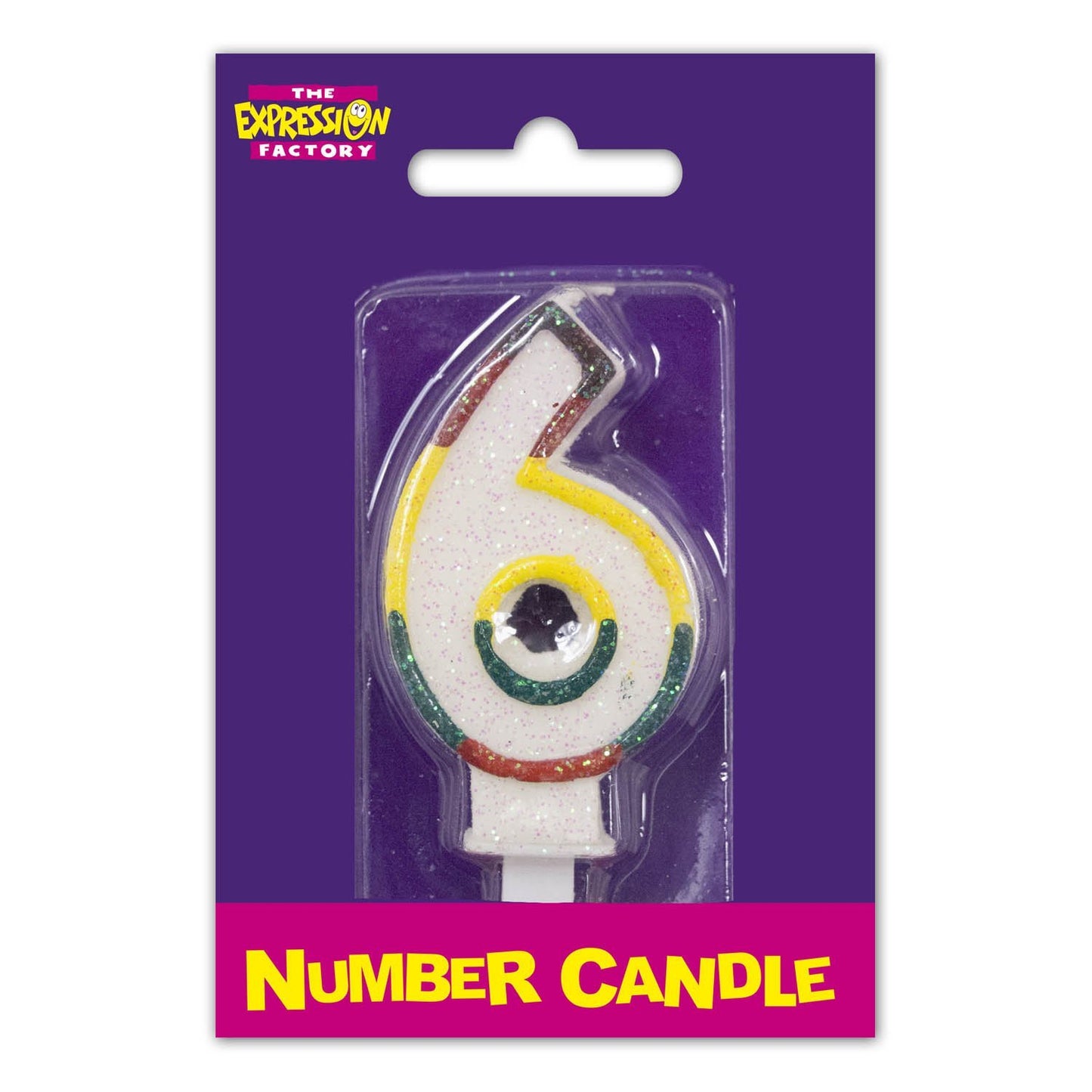 Number 6 Candle