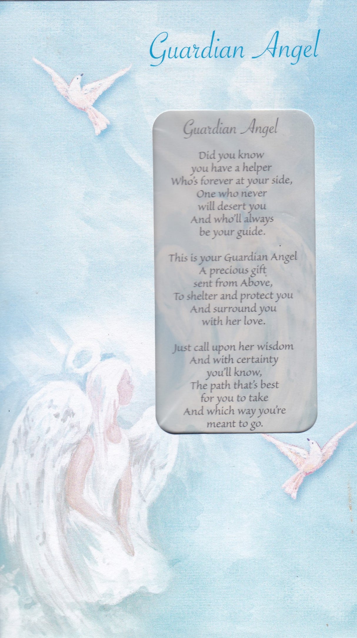Guardian Angel Keepsake Card