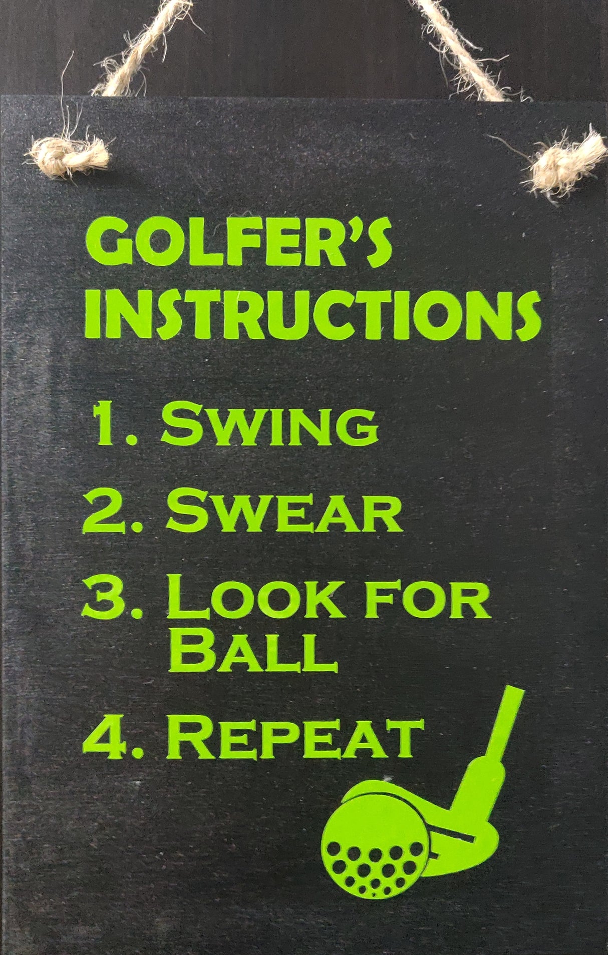Golfer's Instructions