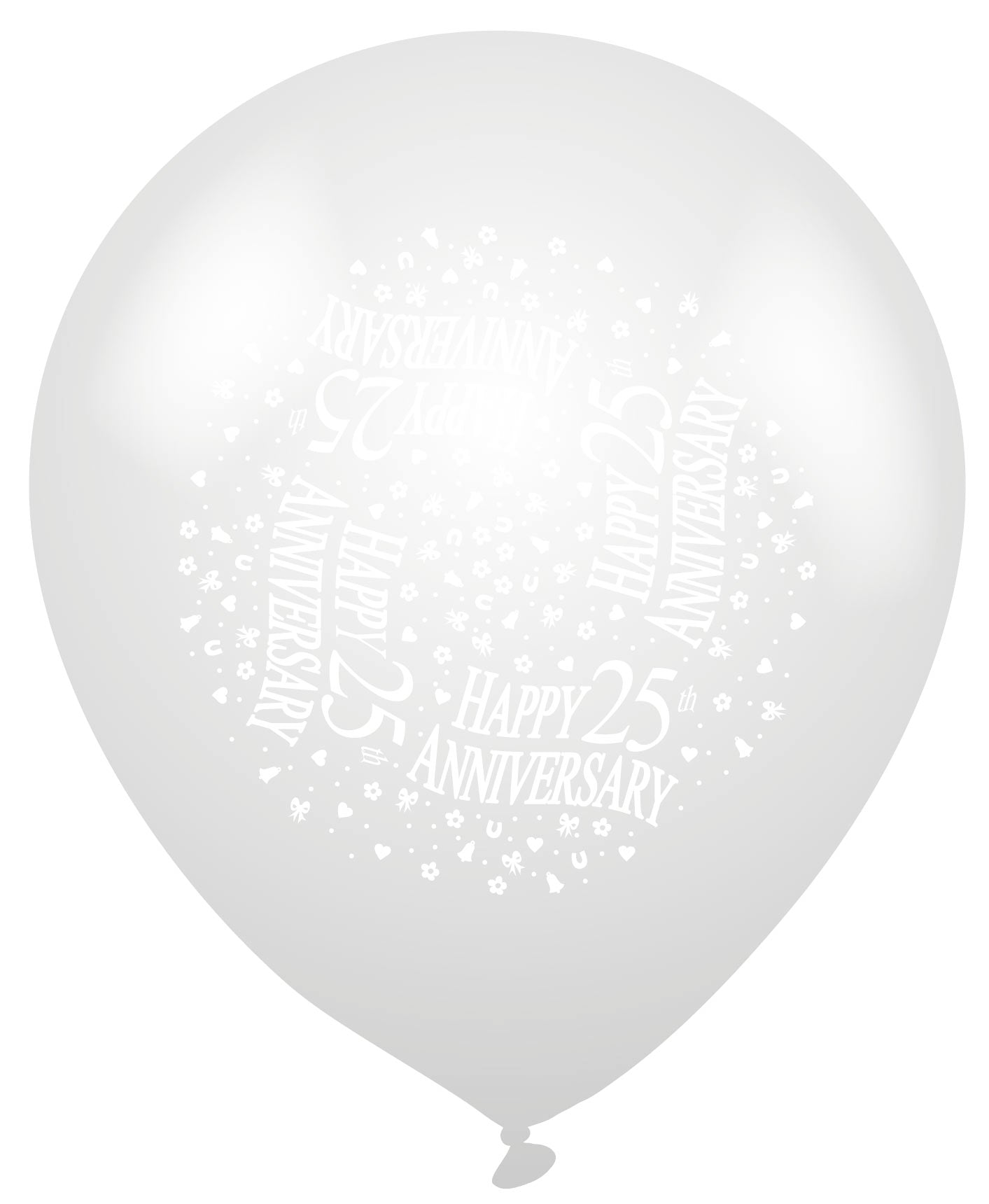 Silver Anniversary Latex Balloons