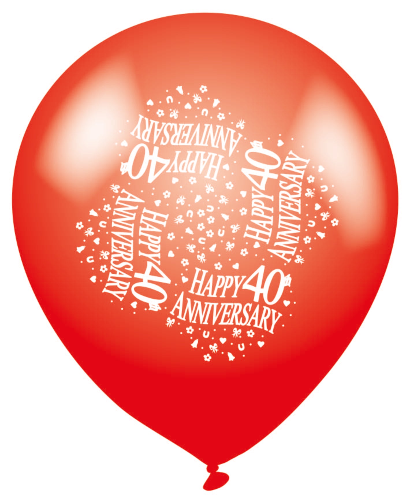 Ruby Anniversary Latex Balloons