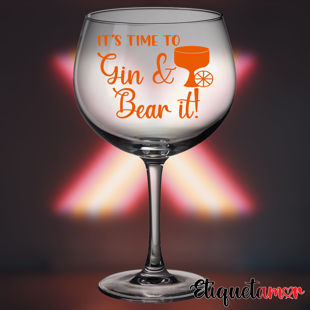 Gin Glass: Gin & Bear it!