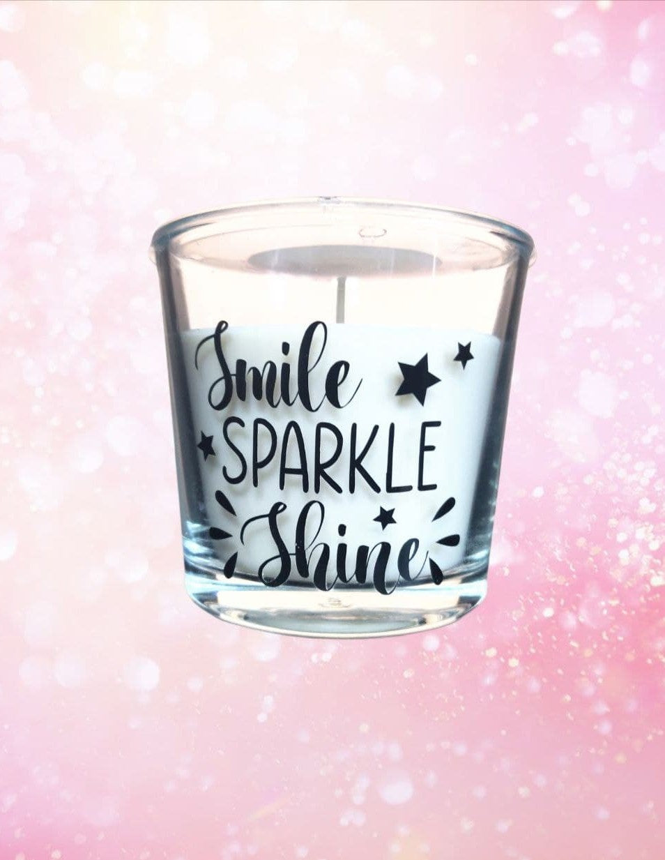 Large Candle: Smile Sparkle Shine