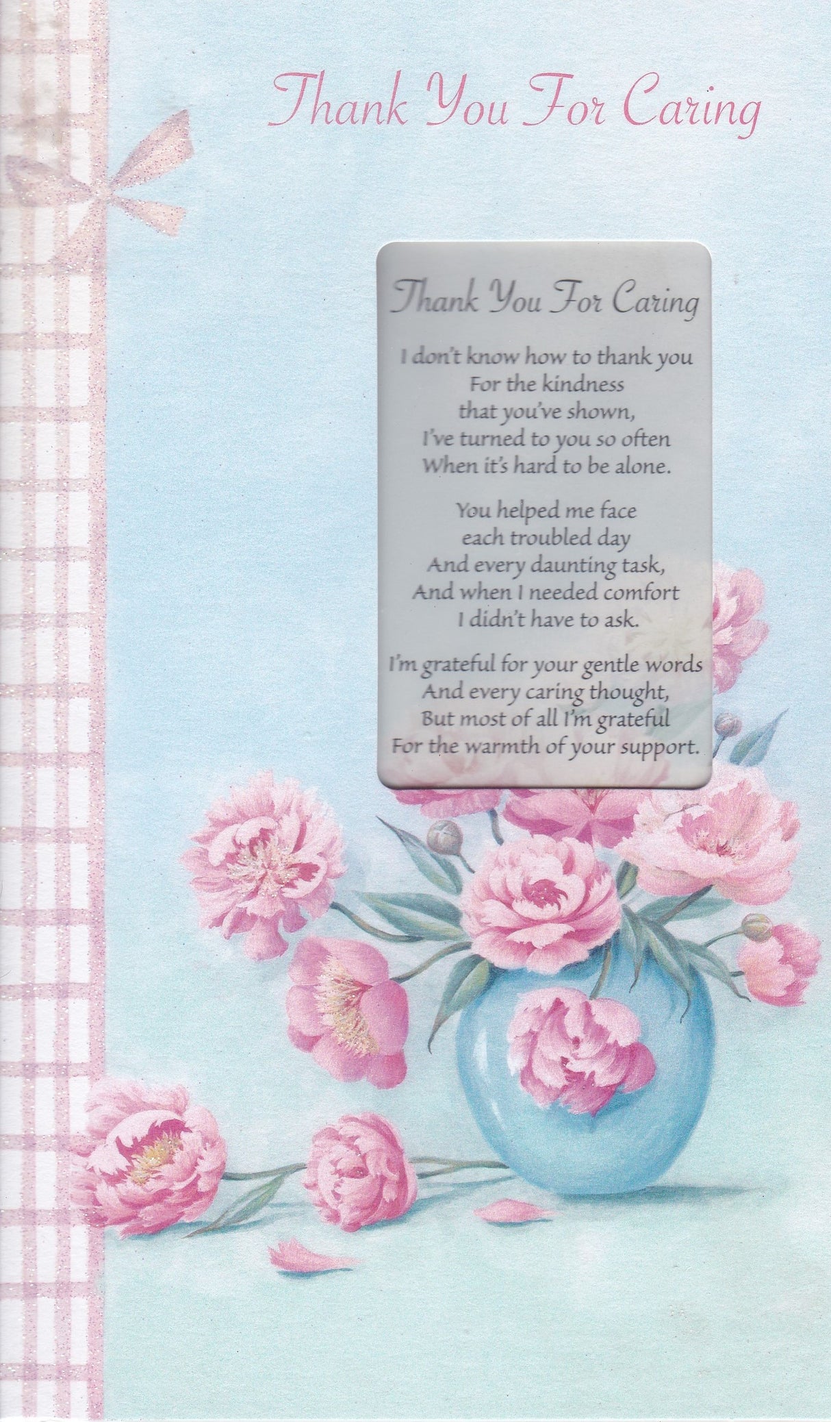Thank you for Caring Keepsake Card