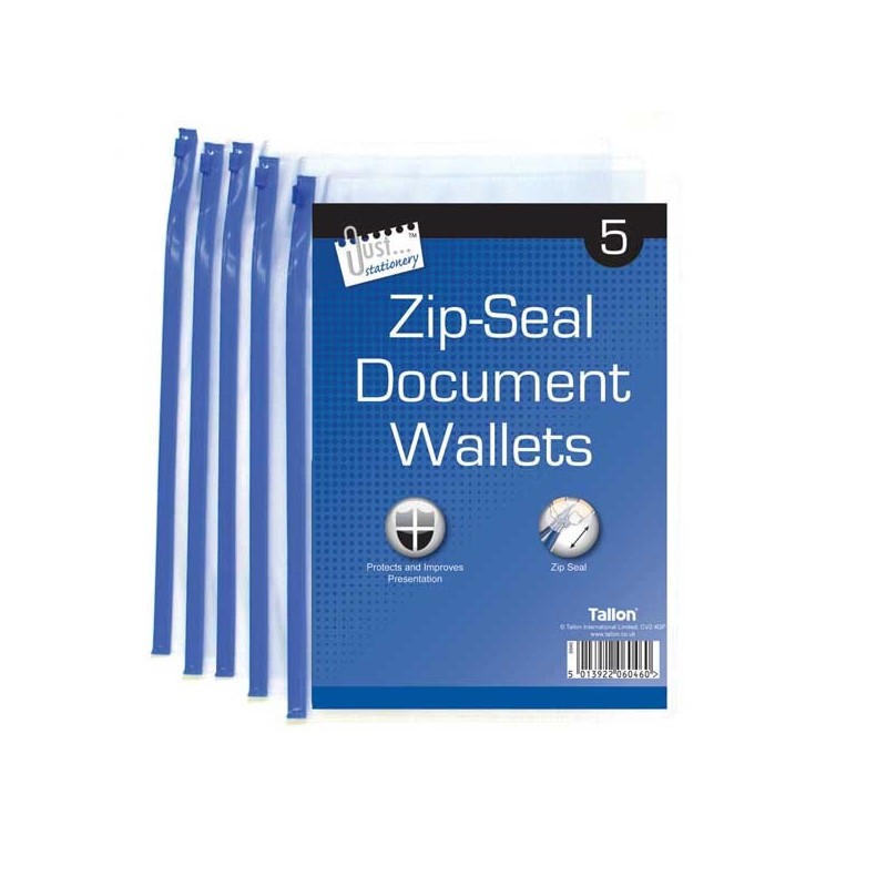 A5 Zip-Seal Document Wallets