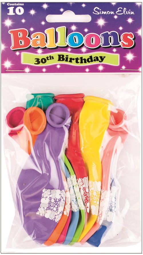 Age 30 Latex Balloons