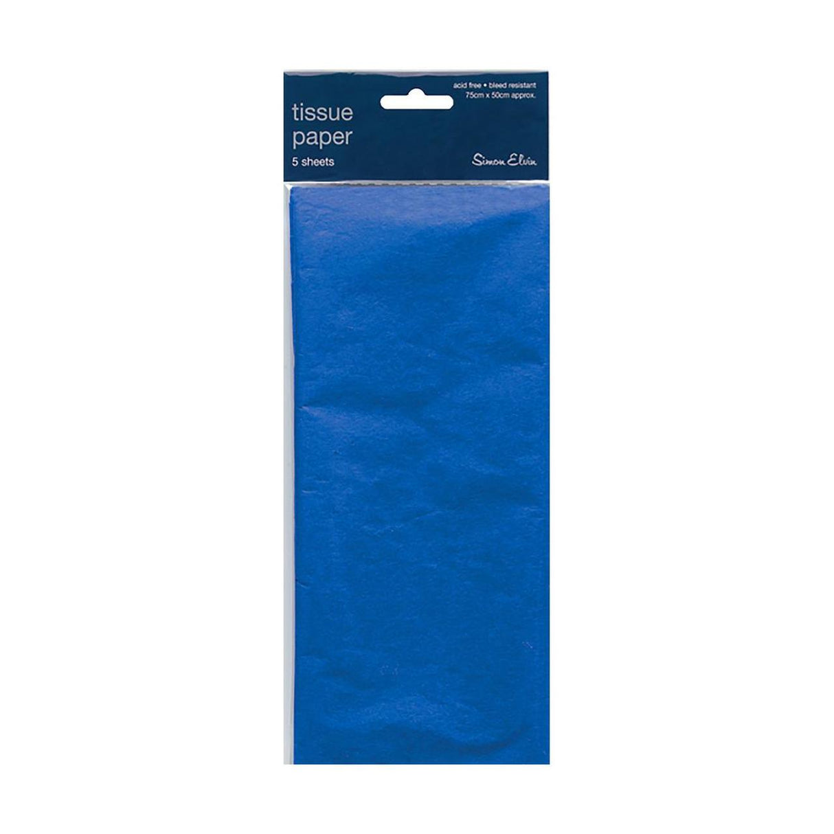 5 hojas de papel de seda azul