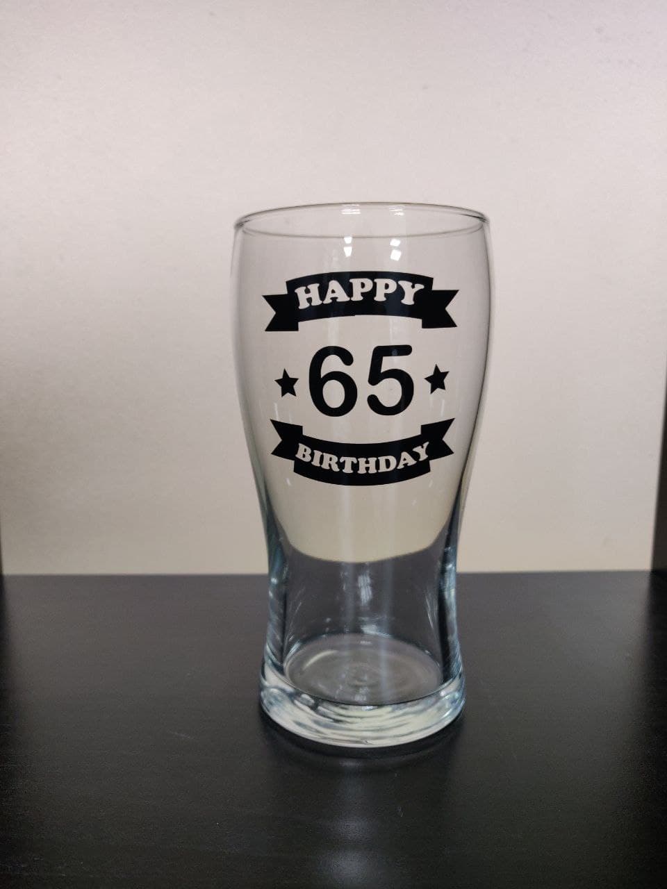 Pint Glass: Happy Birthday 65