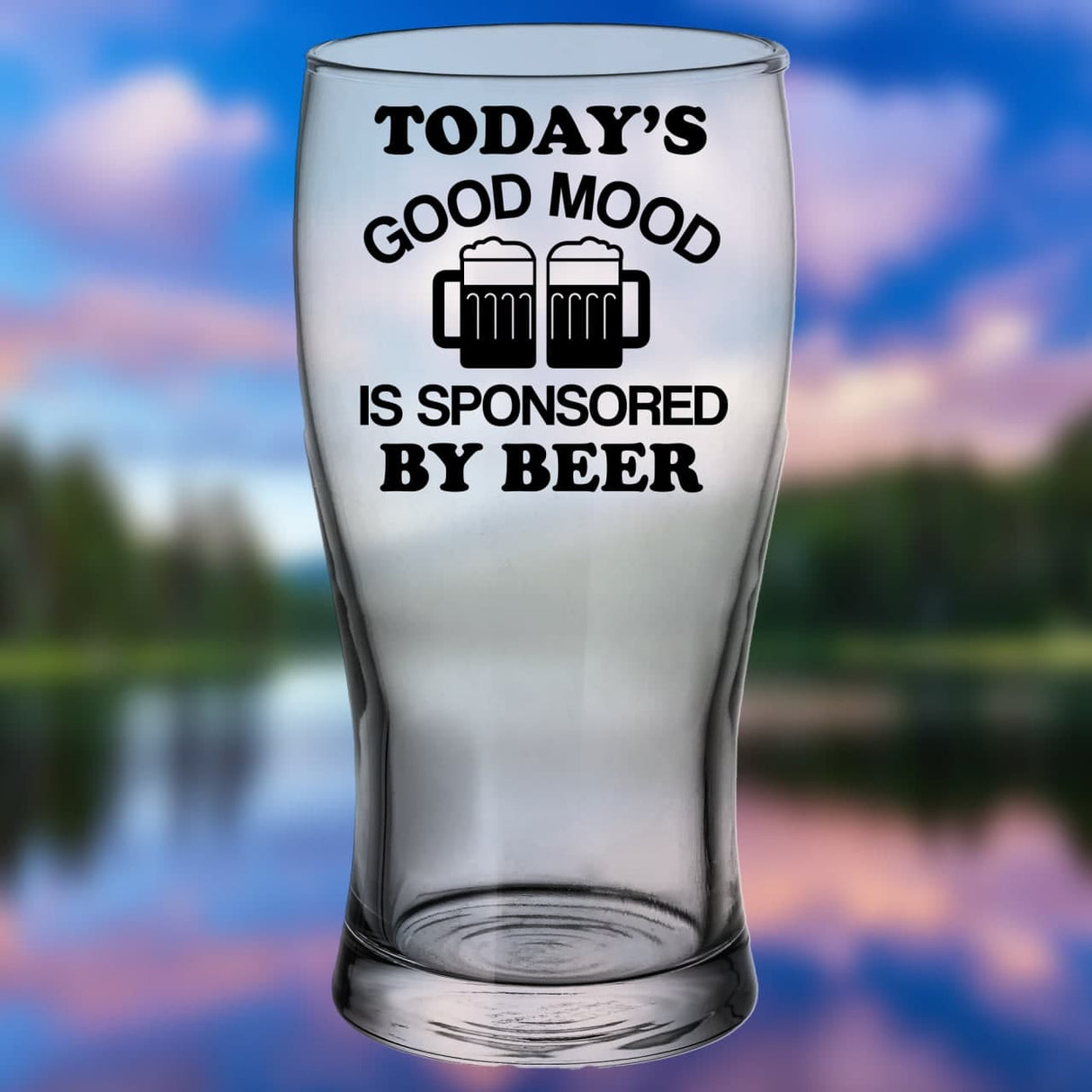 Vaso de pinta: patrocinado por cerveza