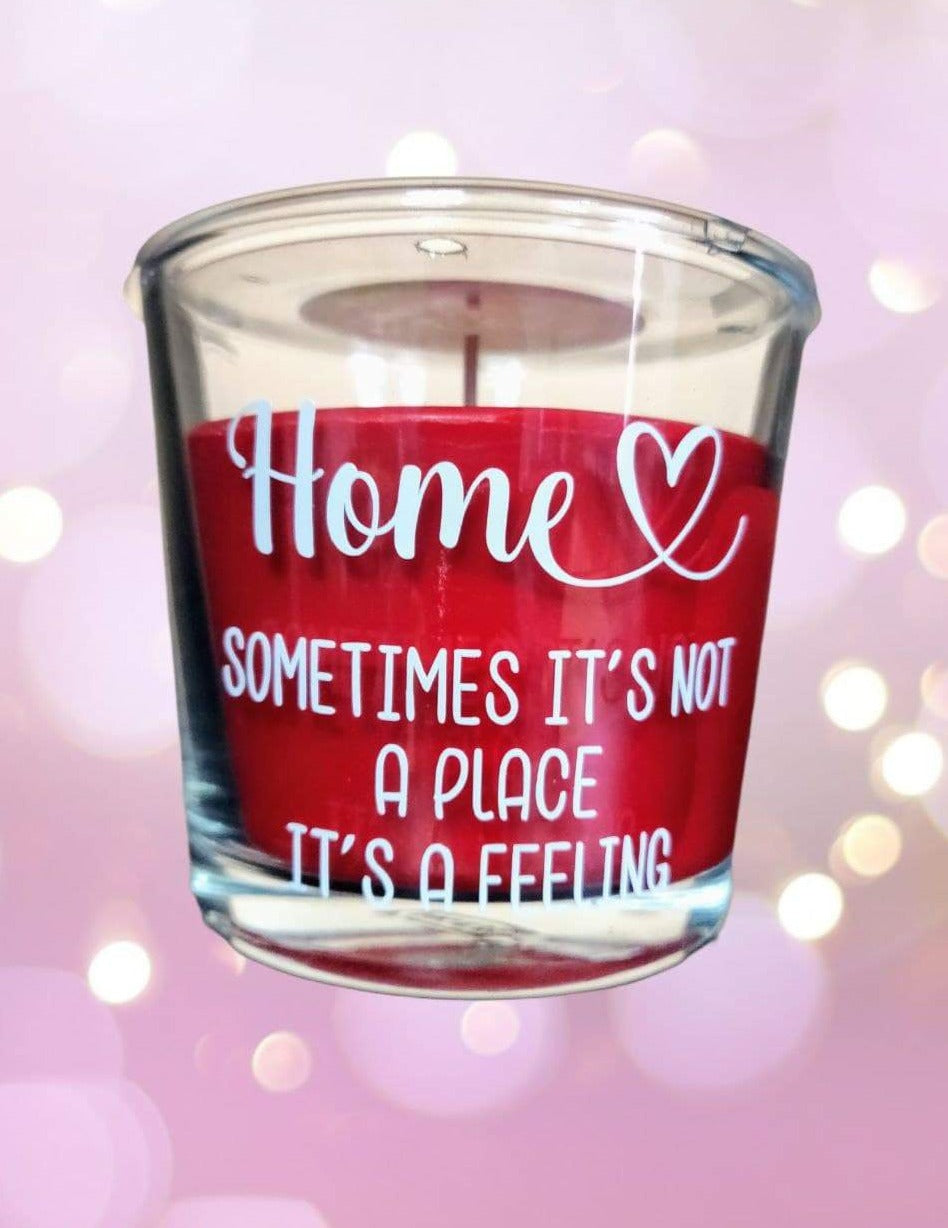 Large Candle: Home sometimes its not a place its a feeling