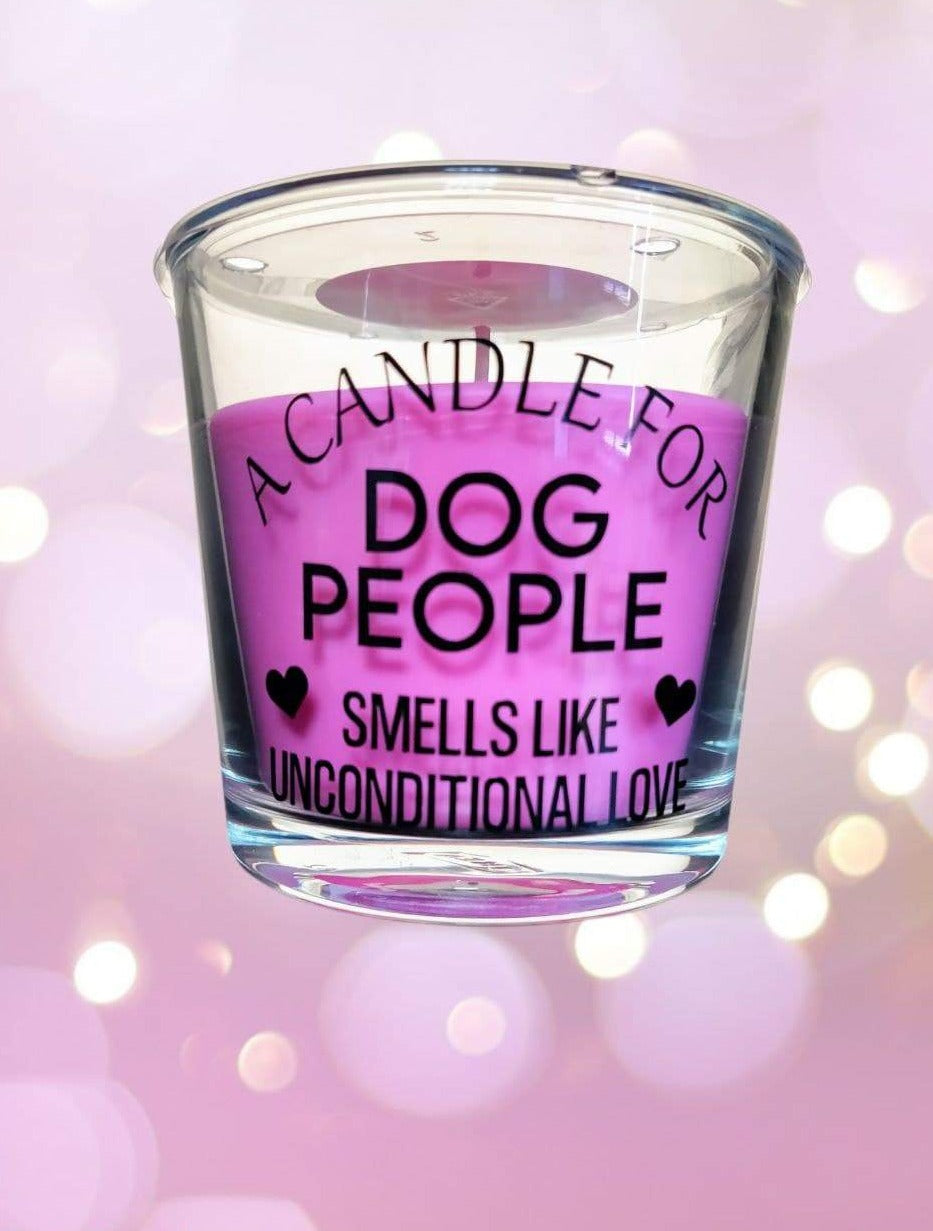 Large Candle: Dog People - Unconditional Love