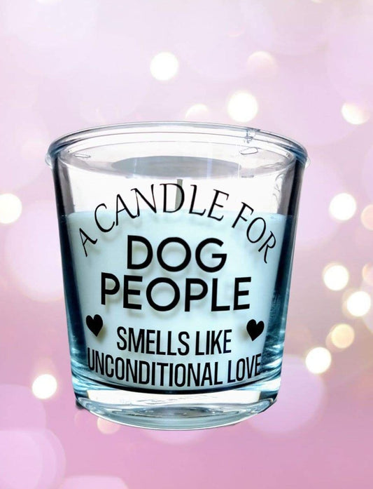Large Candle: Dog People - Unconditional Love