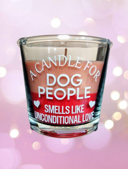 Large Candle: Dog People - Unconditinal Love
