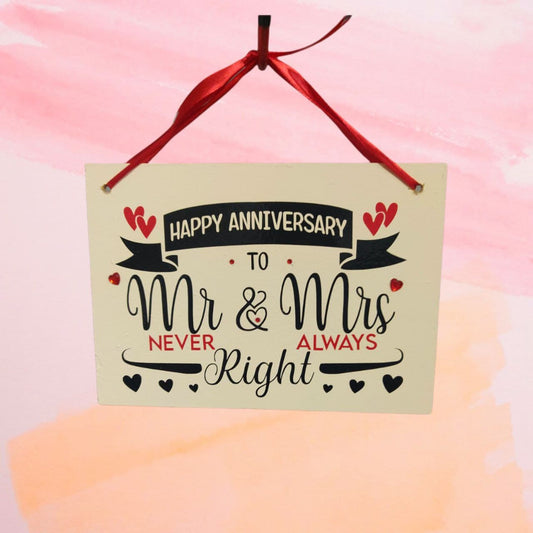 Happy Anniversary MR & MRS Right