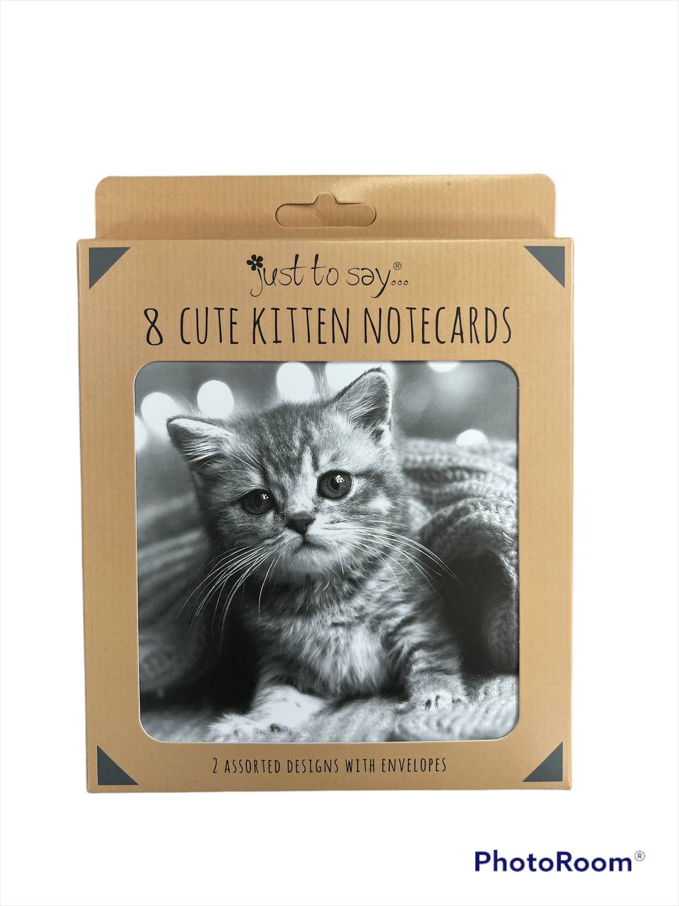 8 Tarjetas cuadradas: Lindos gatitos 2 diseños