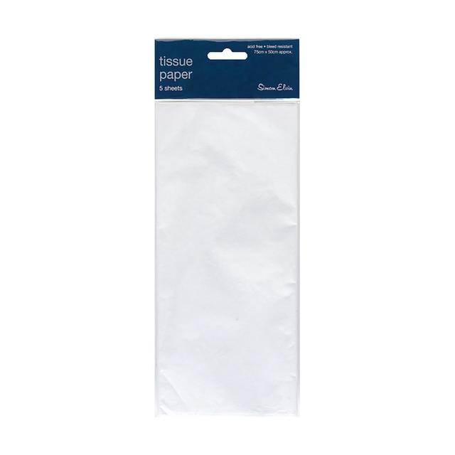 6 Sheets of White Tissue Paper